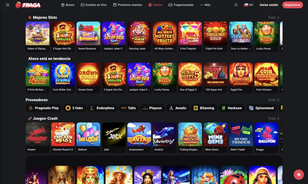 Reseña de juegos en Fraga Casino